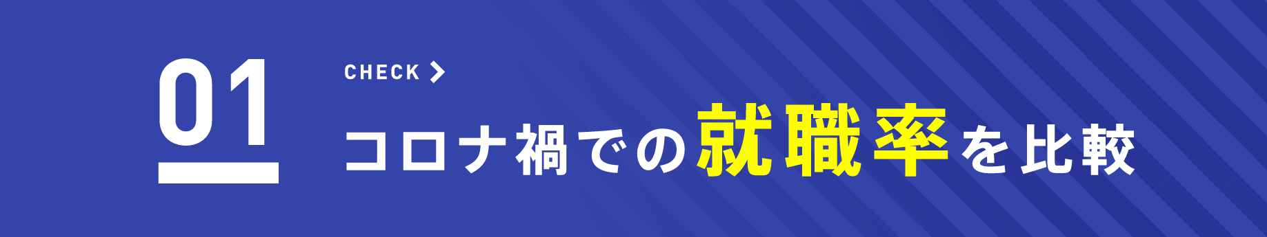 CHECK01 コロナ禍での就職率を比較